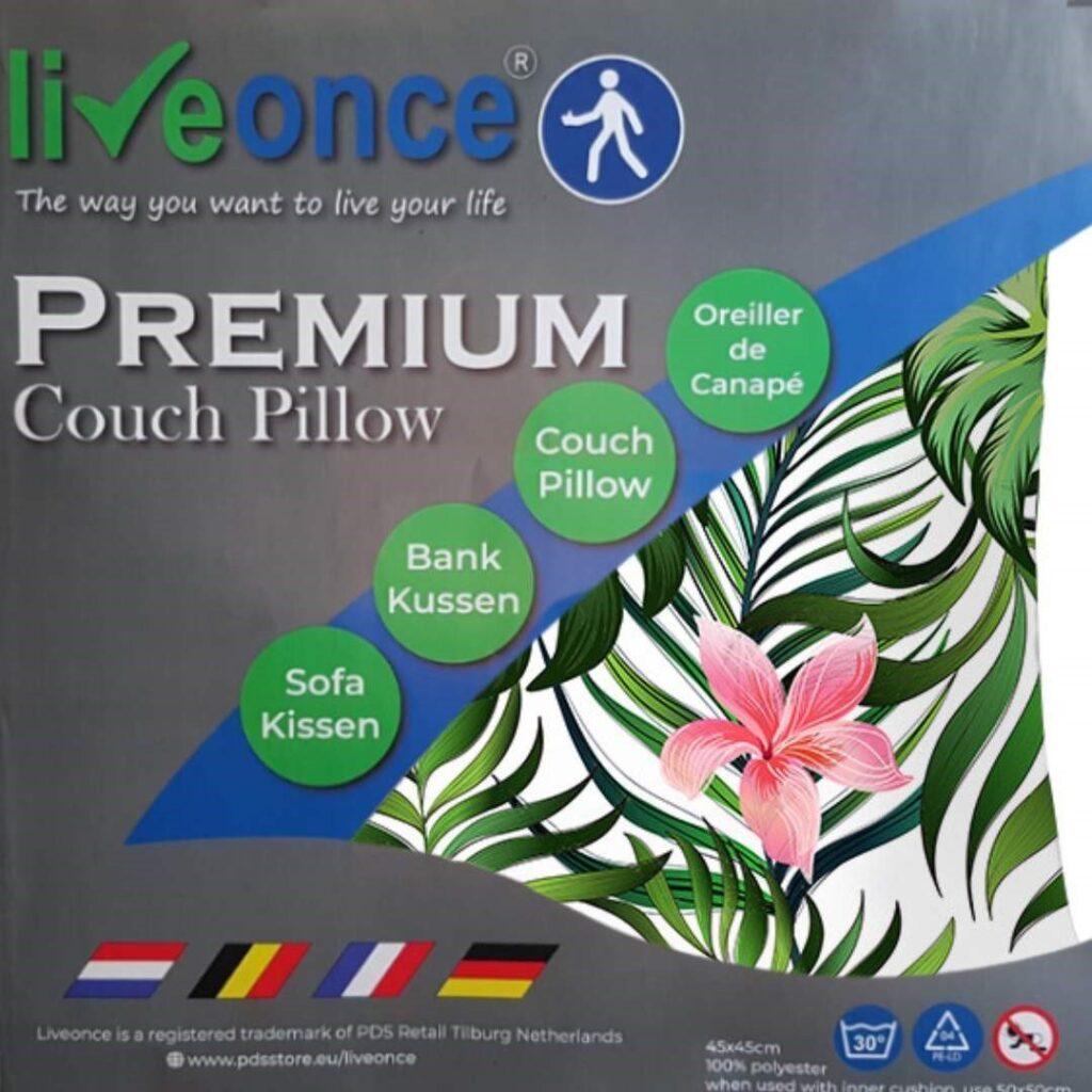 Vierkante tuin-sierkussens tropisch Honolulu 45x45 cm