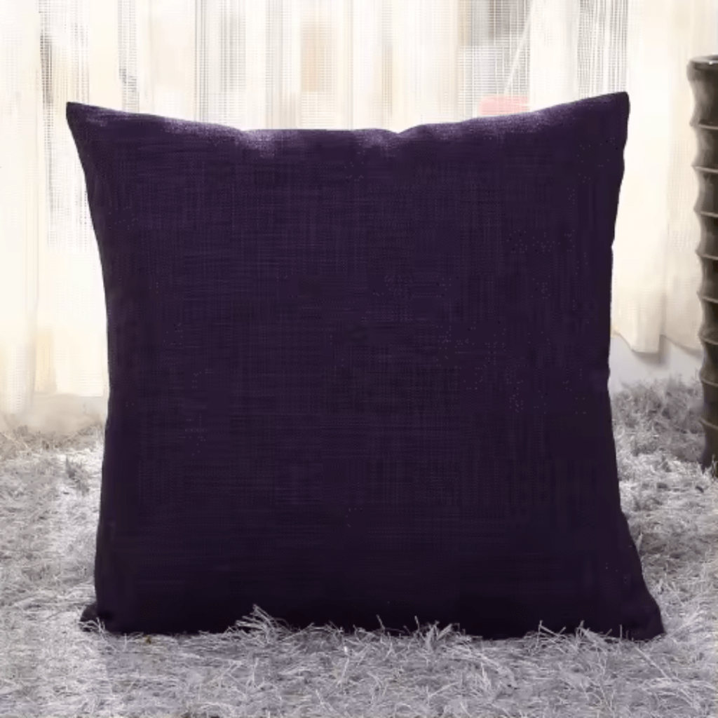 Sierkussenhoes set van 2 Stuks 45x45 Mooi zwart Linnen Look Effen